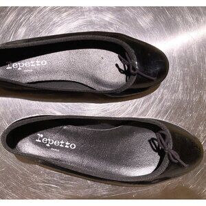 Repetto Paris 'Lili‎' Ballerina Flats - Black Patent Leather - Size 38/7